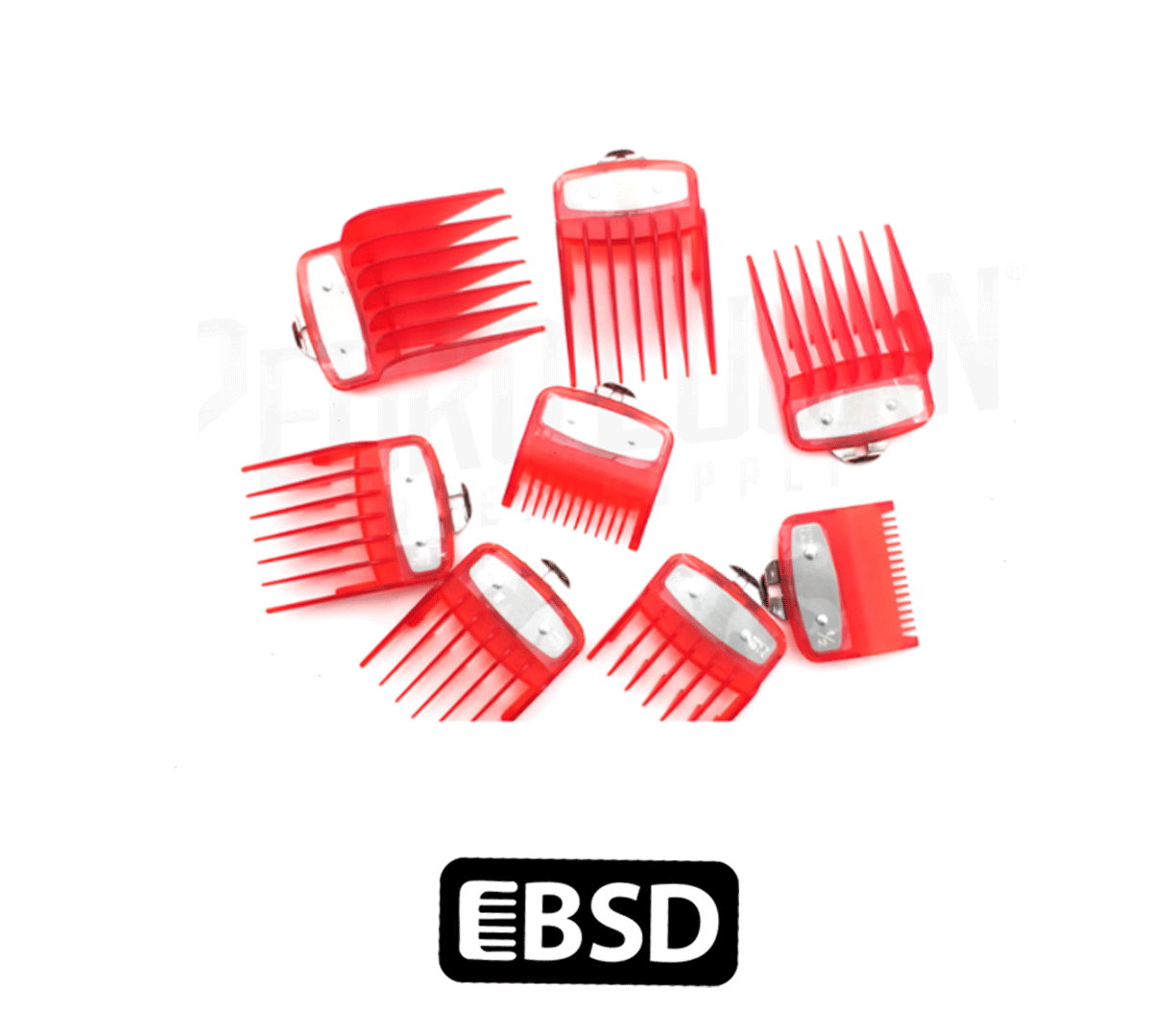 EBSD Juego De Peines Transparentes - Rojo 297