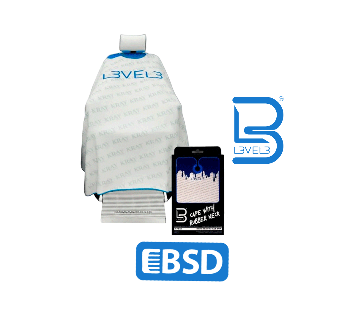 Capa L3VEL3 Blanco con Borde Azul
