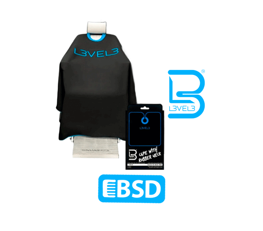Capa L3VEL3 Negra con Borde Azul