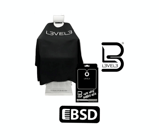 Capa L3VEL3 Negra con Borde Blanco