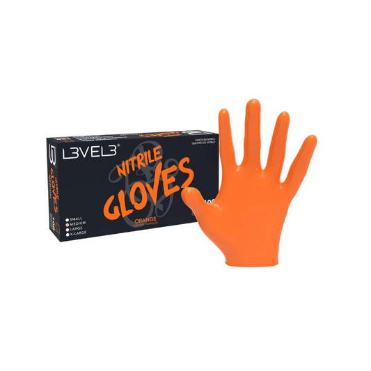 L3vel 3 Guantes De Nitrilo - Naranja, Extra- Large