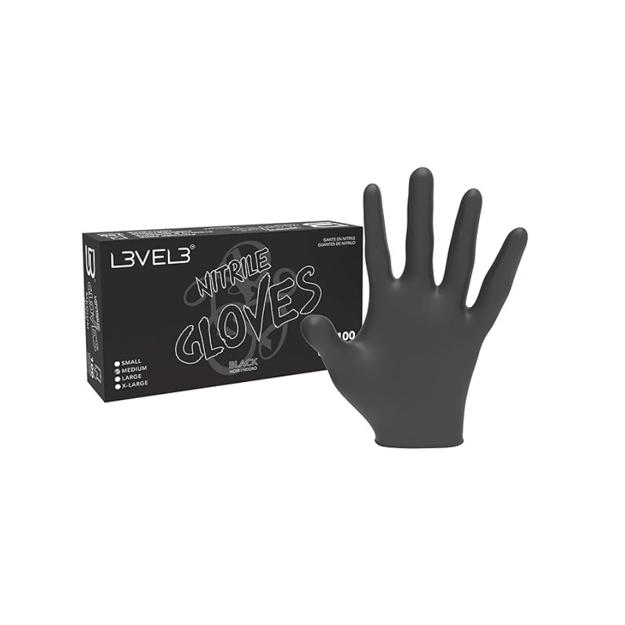 L3vel 3 Guantes De Nitrilo - Negro, Large