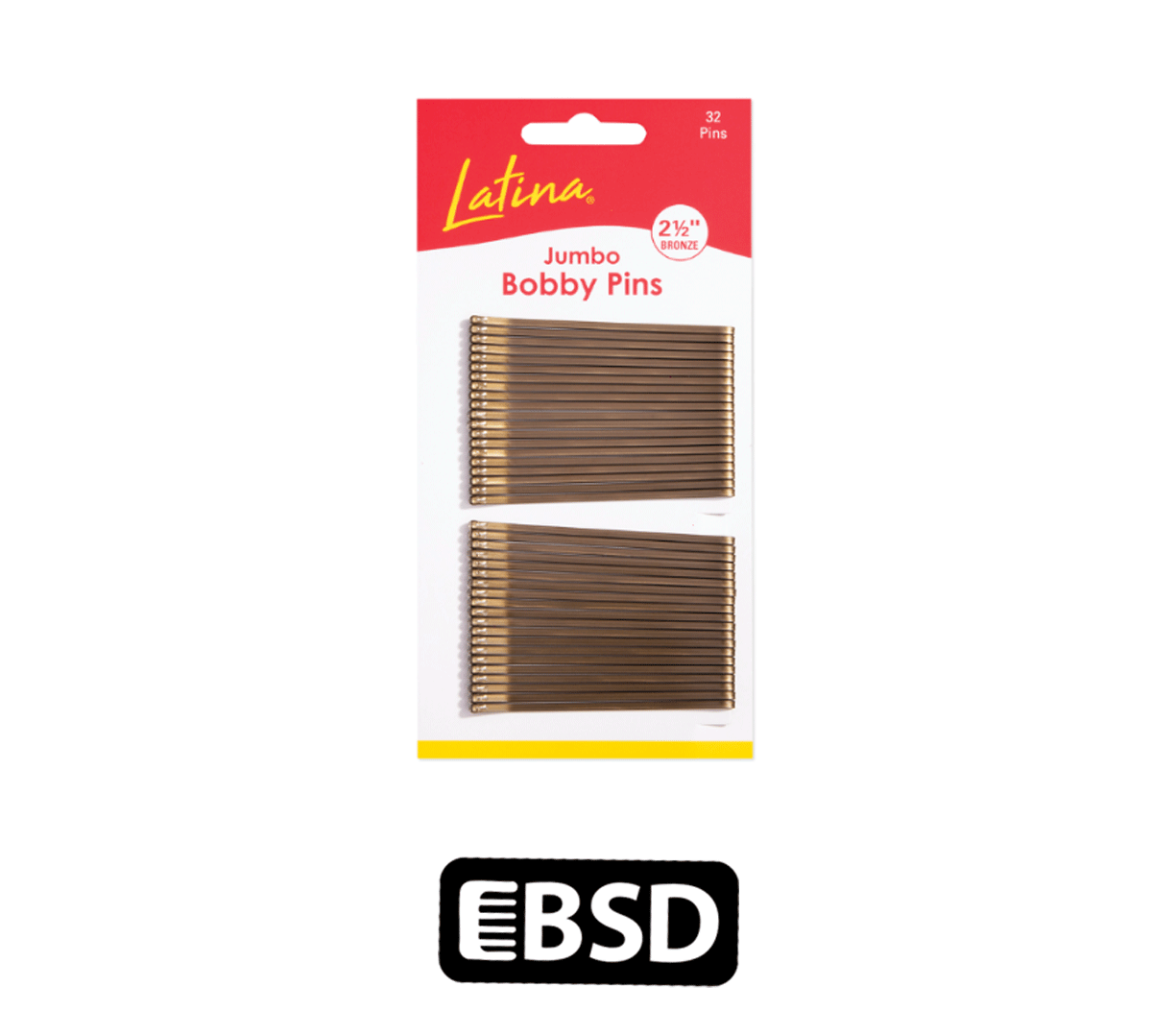 Latina Jumbo Bobby Pins 2 1/2 Bronze