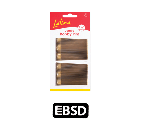 Latina Jumbo Bobby Pins 2 1/2 Bronze
