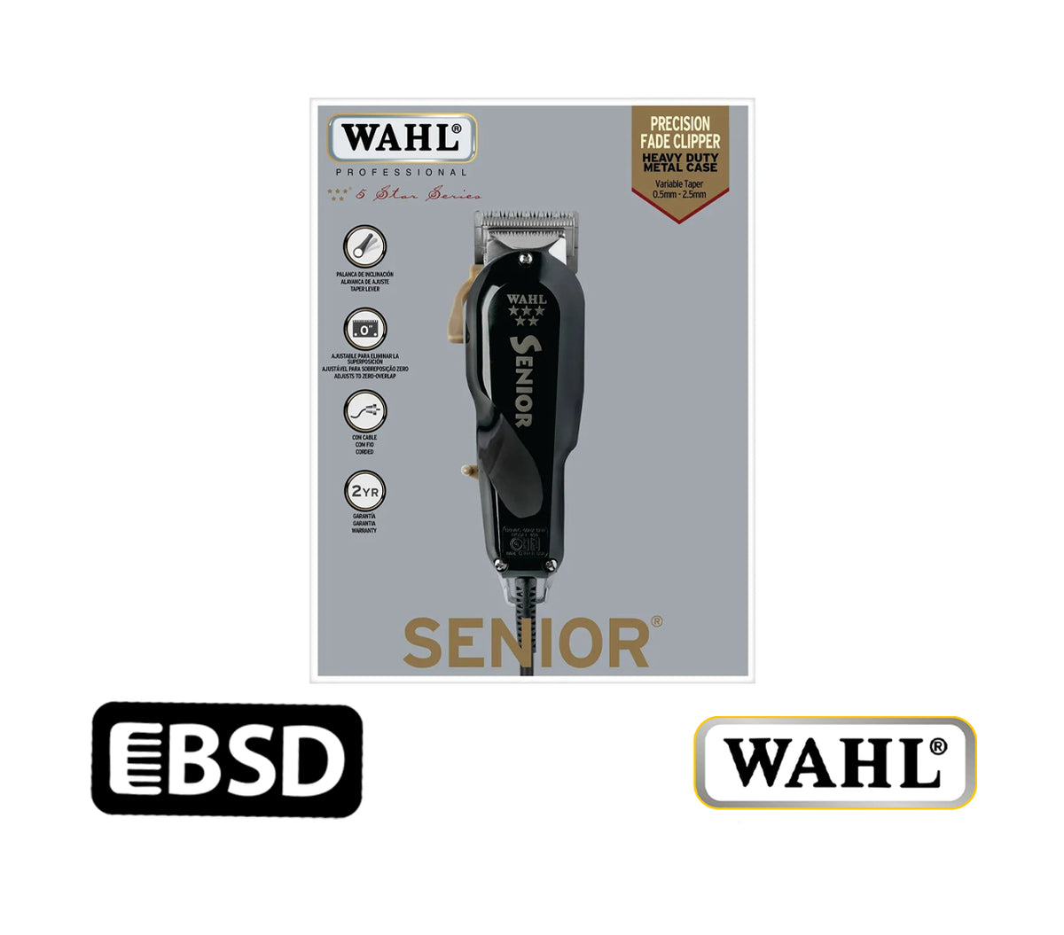 Wahl 5 Star Senior con Cable Caja Gris