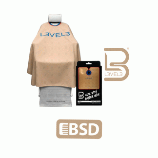 L3VEL3 Barber Cape Beige Red Trim