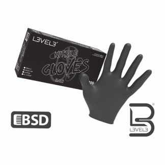 L3VEL3 Nitrile Gloves Black