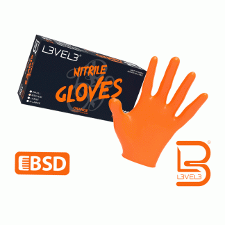 L3VEL3 Nitrile Gloves Orange
