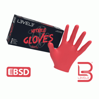 L3VEL3 Nitrile Gloves Red-Ish